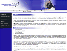 Tablet Screenshot of creativebusinessplanning.com